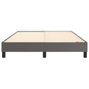 Boxspring sengeramme 140x190 cm kunstlæder grå