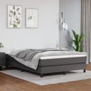 Boxspring sengeramme 140x190 cm kunstlæder grå