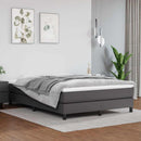 Boxspring sengeramme 140x190 cm kunstlæder grå