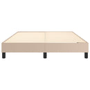 Boxspring sengeramme 140x190 cm kunstlæder cappuccinofarvet