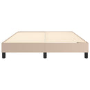 Boxspring sengeramme 140x190 cm kunstlæder cappuccinofarvet