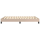 Boxspring sengeramme 140x190 cm kunstlæder cappuccinofarvet