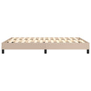Boxspring sengeramme 140x190 cm kunstlæder cappuccinofarvet