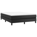 Boxspring sengeramme 140x200 cm kunstlæder sort