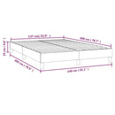 Boxspring sengeramme 140x200 cm kunstlæder hvid