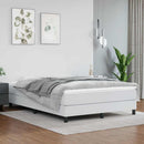 Boxspring sengeramme 140x200 cm kunstlæder hvid