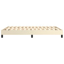 Boxspring sengeramme 140x200 cm kunstlæder cremefarvet