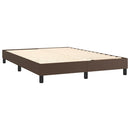 Boxspring sengeramme 140x200 cm kunstlæder brun