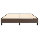 Boxspring sengeramme 140x200 cm kunstlæder brun