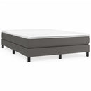 Boxspring sengeramme 140x200 cm kunstlæder grå