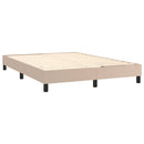 Boxspring sengeramme 140x200 cm kunstlæder cappuccinofarvet