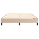 Boxspring sengeramme 140x200 cm kunstlæder cappuccinofarvet
