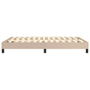 Boxspring sengeramme 140x200 cm kunstlæder cappuccinofarvet