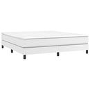 Boxspring sengeramme 160x200 cm kunstlæder hvid