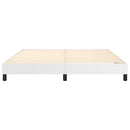 Boxspring sengeramme 160x200 cm kunstlæder hvid