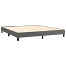Boxspring sengeramme 160x200 cm kunstlæder grå