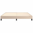 Boxspring sengeramme 160x200 cm kunstlæder cappuccinofarvet