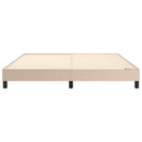 Boxspring sengeramme 160x200 cm kunstlæder cappuccinofarvet