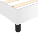 Boxspring sengeramme 180x200 cm kunstlæder hvid