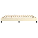 Boxspring sengeramme 180x200 cm kunstlæder cremefarvet