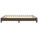 Boxspring sengeramme 180x200 cm kunstlæder brun