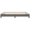 Boxspring sengeramme 180x200 cm kunstlæder grå
