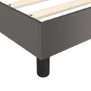 Boxspring sengeramme 180x200 cm kunstlæder grå