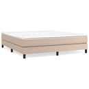 Boxspring sengeramme 180x200 cm kunstlæder cappuccinofarvet