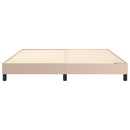 Boxspring sengeramme 180x200 cm kunstlæder cappuccinofarvet