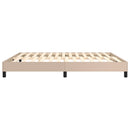 Boxspring sengeramme 180x200 cm kunstlæder cappuccinofarvet