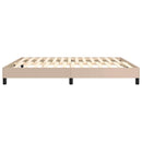Boxspring sengeramme 180x200 cm kunstlæder cappuccinofarvet
