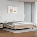 Boxspring sengeramme 180x200 cm kunstlæder cappuccinofarvet