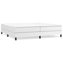 Boxspring sengeramme 200x200 cm kunstlæder hvid