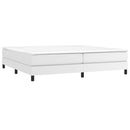 Boxspring sengeramme 200x200 cm kunstlæder hvid