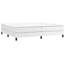 Boxspring sengeramme 200x200 cm kunstlæder hvid