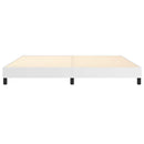 Boxspring sengeramme 200x200 cm kunstlæder hvid