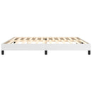 Boxspring sengeramme 200x200 cm kunstlæder hvid