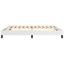 Boxspring sengeramme 200x200 cm kunstlæder hvid