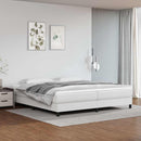 Boxspring sengeramme 200x200 cm kunstlæder hvid