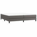 Boxspring sengeramme 200x200 cm kunstlæder grå