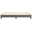 Boxspring sengeramme 200x200 cm kunstlæder grå