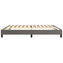 Boxspring sengeramme 200x200 cm kunstlæder grå