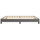 Boxspring sengeramme 200x200 cm kunstlæder grå