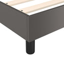 Boxspring sengeramme 200x200 cm kunstlæder grå