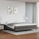Boxspring sengeramme 200x200 cm kunstlæder grå