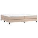 Boxspring sengeramme 200x200 cm kunstlæder cappuccinofarvet