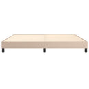 Boxspring sengeramme 200x200 cm kunstlæder cappuccinofarvet