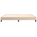 Boxspring sengeramme 200x200 cm kunstlæder cappuccinofarvet