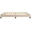 Boxspring sengeramme 200x200 cm kunstlæder cappuccinofarvet