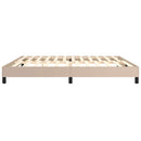 Boxspring sengeramme 200x200 cm kunstlæder cappuccinofarvet
